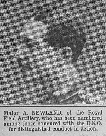 Newland A Major DSO RFA The War Illustrated 8th May 1915
