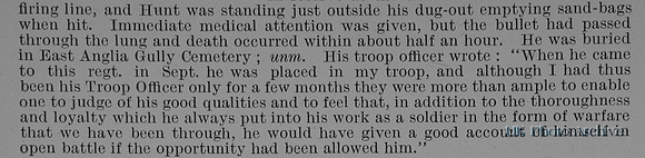 Hunt F E Pte 2057 Sussex Yeomanry Obit Part 2