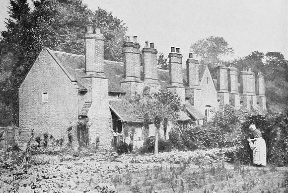 The Back Of Wyatts Almshouses Godalming 1904