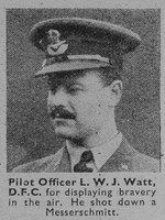 Watt L W J Pilot Officer DFC Royal Air Force