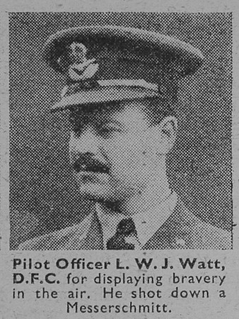Watt L W J Pilot Officer DFC Royal Air Force