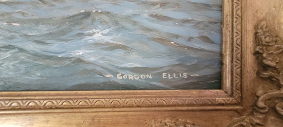 Oil Painting Liverpool By Gordon Ellis Signature