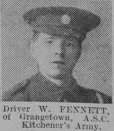Fennett W Dvr Army Service Corps The Vivid 20th Feb 1915