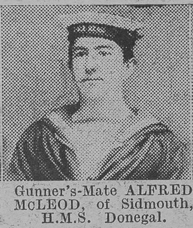 McLeod A Gunners Mate HMS Sidmouth Royal Navy The Vivid 20th Feb 1915